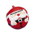 A red Santa stress reliever keyring with a smiling face and a keychain attachment.