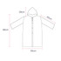 A lightweight, reusable raincoat for kids in a simple design, featuring a hood and button closure.