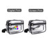 A clear fanny pack with a black strap, featuring two zippered compartments and space for logo printing.