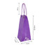 A purple PVC clear wine ice tote bag with two handles, featuring a geometric design and dimensions shown.