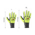 Heavy duty safety work gloves in high visibility yellow with grey detailing, displayed in large and extra-large sizes.