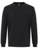 A black long-sleeve t-shirt made of premium cotton with a round neckline and a logo on the tag.