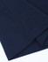 A navy blue long-sleeve tee shirt made of premium cotton, featuring stitched hems and a logo.
