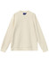 A unisex airlayered CVC crew neck sweater in cream with long sleeves and a casual fit. Features a logo tag.
