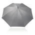 A grey 75cm umbrella with a streamlined design and a central black handle. Features branding on the canopy.