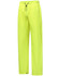 Lightweight nylon waterproof rain pants in bright yellow. Features an elastic waistband and a drawstring for adjustment.