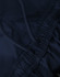 Navy unisex mercerised cotton shorts featuring an elastic waistband with a drawstring. Includes a logo detail.