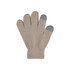 Adults plain knitted gloves in beige with grey tips. Features a woven label.