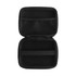 A medium black zipper case with mesh pockets and elastic straps inside for organisation. It features a textured surface. A medium black zipper case with mesh pockets and elastic straps inside for organisation. It features a textured surface.