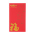A Chinese red envelope featuring gold accents and decorative patterns, with a logo in one corner.