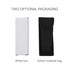 A packaging display featuring a white box and a black Oxford material bag for a camping cutlery tool.