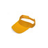 A yellow Sport Visor with an adjustable strap and a curved brim, featuring a logo on the front.