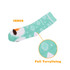 Crew Thermal socks in a mint green colour with playful patterns and a soft terry lining. Features a logo.