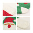 Coral fleece socks featuring a festive design in red, green, and white, with a Santa motif and soft texture.
