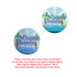 A round water bouncing disc featuring a colourful design with palm trees and the text "Coastal Cleanup." It has a logo.