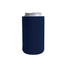 A drink bottle holder in navy blue with a sleek design and fitted for standard cans. It features a logo.
