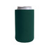 A drink bottle holder in dark green, designed to fit around a can, featuring a logo.