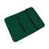 A green tablet PC bag with a secure flap and a branding logo. Ideal for protecting your device.