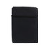 A black tablet PC bag with a secure flap closure and a smooth finish. It features a minimalist design.