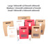 Die cut handle bags in white, brown, and red, featuring a transparent window, various sizes, and handle cut-outs. Die cut handle bags in white, brown, and red, featuring a transparent window, various sizes, and handle cut-outs.