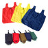 A collection of compact foldable shopping tote bags in red, yellow, navy, and various coloured pouches for storage. A collection of compact foldable shopping tote bags in red, yellow, navy, and various coloured pouches for storage.