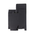 A medium square gift box in a sleek black design, featuring various folds and closures for secure packaging. A medium square gift box in a sleek black design, featuring various folds and closures for secure packaging.