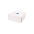 A white small shipper box with a logo on the lid, featuring a simple, rectangular design. A white small shipper box with a logo on the lid, featuring a simple, rectangular design.