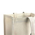 A cream-coloured cotton tote bag with sturdy handles and visible stitching. It features a logo on one side. A cream-coloured cotton tote bag with sturdy handles and visible stitching. It features a logo on one side.