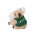 A plush koala toy with a green vest that reads "I ♥ AUSTRALIA," featuring brown fur and white accents.