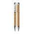 A Cork Pen with a textured cork body and chrome accents, featuring a sleek design and a logo. A Cork Pen with a textured cork body and chrome accents, featuring a sleek design and a logo.
