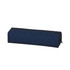 A coloured pencil case in navy blue with a zipper closure. Features a rectangular shape and a branding logo.
