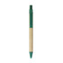 A green-tipped pen with a kraft paper barrel, featuring a branding logo on the side. A green-tipped pen with a kraft paper barrel, featuring a branding logo on the side.
