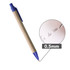 A Kraft paper ball pen with a blue plastic tip and clip, featuring a smooth writing point of 0.5mm.