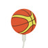 A custom-shaped PVC wireless charger designed like a basketball, featuring orange and yellow colours.