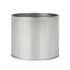 A silver tin can without a lid, measuring 85 x 75mm, suitable for various uses in homeware. A silver tin can without a lid, measuring 85 x 75mm, suitable for various uses in homeware.