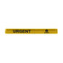 A yellow reflective slap band with the word "URGENT" printed in black and featuring a logo.