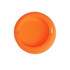 An orange silicone lid for a reusable coffee cup, featuring a simple and smooth design.
