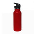 A drink bottle in vibrant red with a black flip valve lid and a sleek double wall vacuum design.