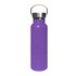 A drink bottle in vibrant purple, featuring a stainless steel lid and a sleek double wall vacuum design.