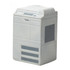 A white photocopier-shaped stress reliever with grey details and a logo. Ideal for stress relief and fun.