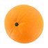 An orange-shaped stress reliever in vibrant orange with a green top, featuring a textured surface.