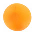 An orange stress ball shaped like an orange, featuring a textured surface and a small seam.