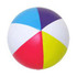 A multi-coloured beach ball stress reliever featuring blue, red, yellow, white, and purple sections. Includes a logo.