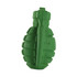 A green grenade-shaped stress reliever with textured details, suitable for stress relief and as a novelty item.