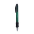 A green Widebody Chrome Grip Pen featuring a black rubber grip and a silver nib, with a logo on the barrel.