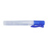 A 10ml sanitiser spray in a transparent container with a blue cap and clip. Features a logo on the front.