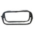 A clear toiletry bag featuring a durable black trim and a transparent design, ideal for travel organisation.