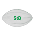 A 135mm white football with a green logo, designed for leisure and outdoor activities.