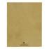 A recycled notebook featuring a brown kraft cover, made from recycled materials, with a small logo at the bottom.