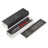 A ballpoint pen in Kensington red is displayed in a sleek black and white box with a logo.
